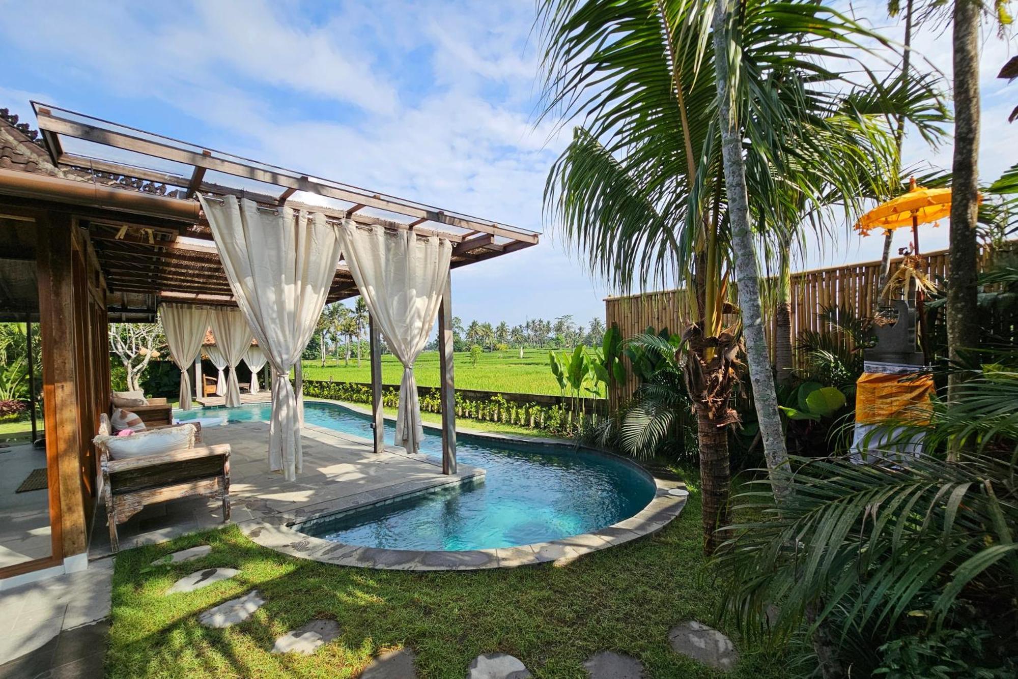 Diyara - 6000 Sq Ft Private - Stunning Rice Field View - Big Pool & Garden *